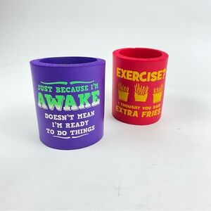 Vintage Funny Quote Foam Drink Koozies Set